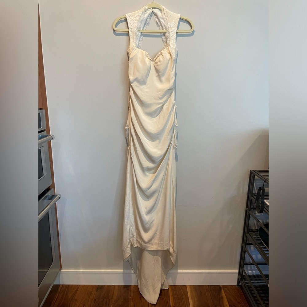 Nicole Miller Taryn Eyelash Lace Wedding Dress 6